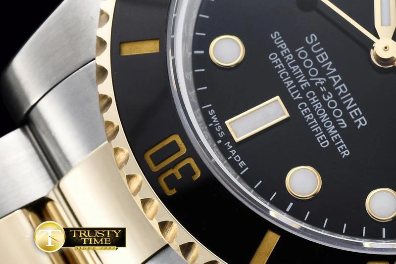 ROLSUB183A – Submariner 116613 18K Wrapped TT Blk V7 Noob A-2836