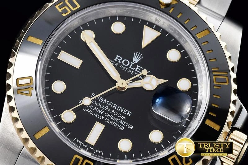 ROLSUB183A – Submariner 116613 18K Wrapped TT Blk V7 Noob A-2836