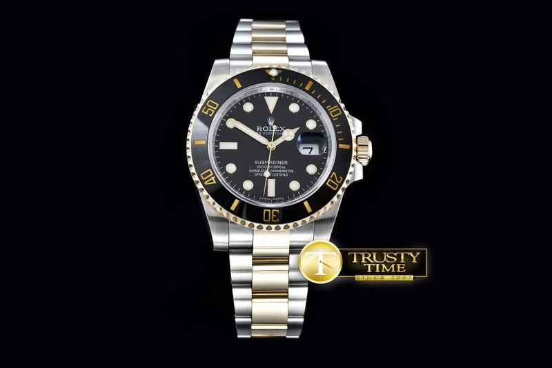 ROLSUB183A – Submariner 116613 18K Wrapped TT Blk V7 Noob A-2836
