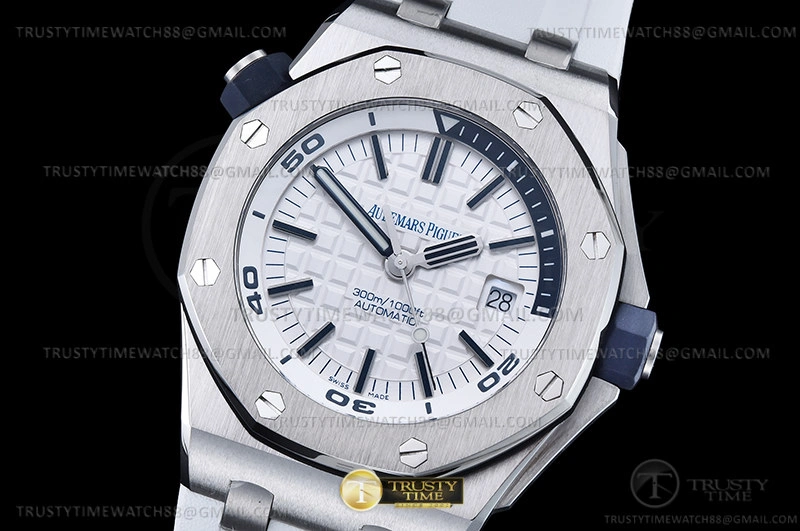 Cheap Royal Oak Diver 15707CE CER RU White APSF A3120