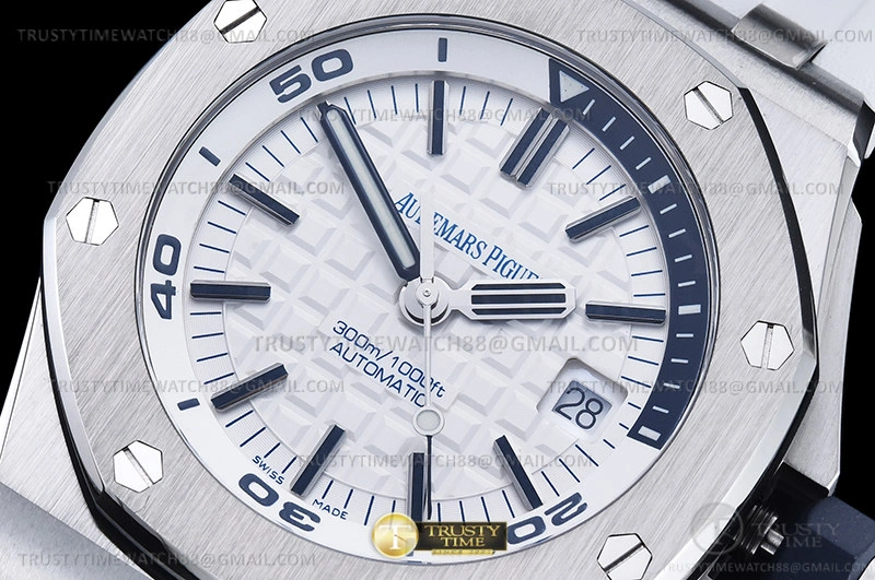 Cheap Royal Oak Diver 15707CE CER RU White APSF A3120