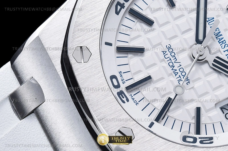 Cheap Royal Oak Diver 15707CE CER RU White APSF A3120