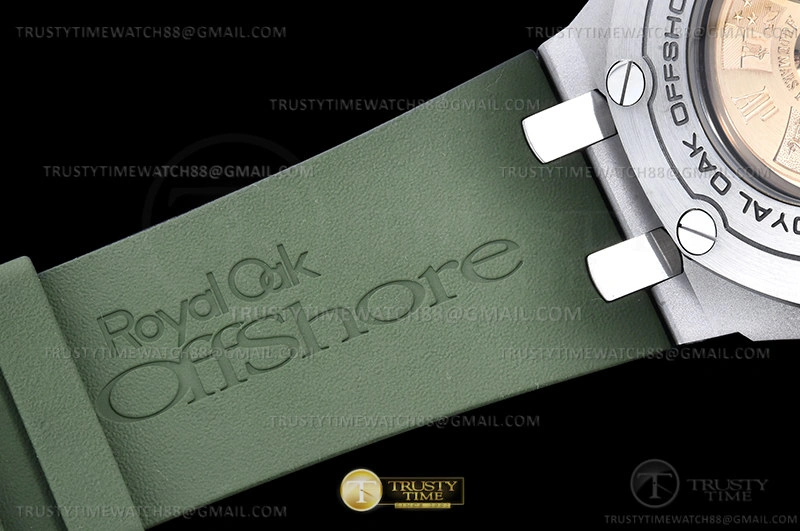 Rep ladies REP Royal Oak Offshore Diver 15710 SS RU Green APSF A3120