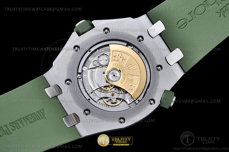 Rep ladies REP Royal Oak Offshore Diver 15710 SS RU Green APSF A3120