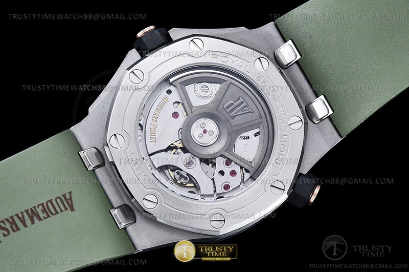 Cheap HOT Royal Oak Offshore Diver 15720 SS RU Grn APF A4308