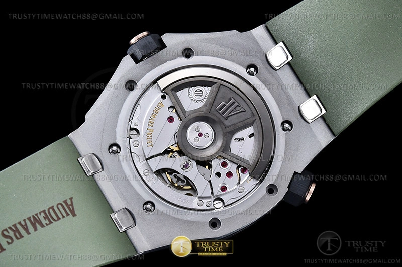 Cheap HOT Royal Oak Offshore Diver 15720 SS RU Grn APF A4308