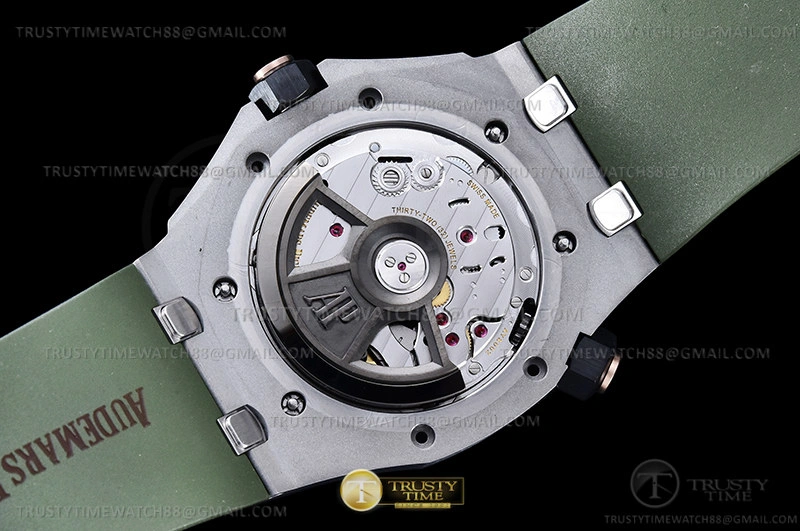 Cheap HOT Royal Oak Offshore Diver 15720 SS RU Grn APF A4308