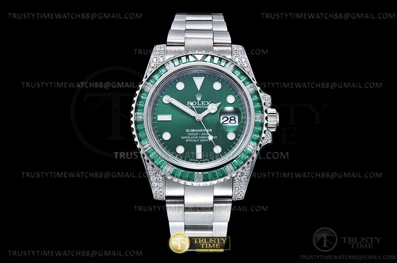 Submariner 116610LV 904L Dia SS SS Grn Noob A2824