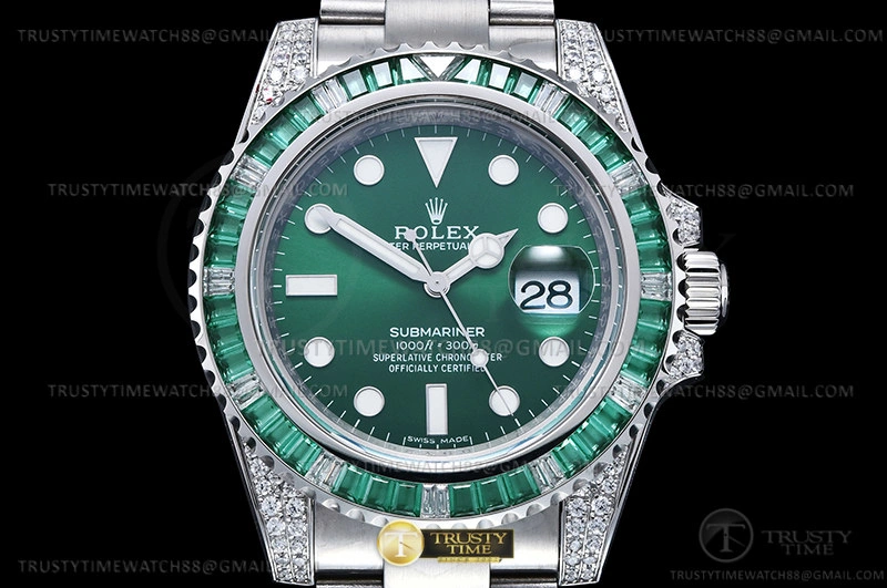 Hyper Peter Submariner 116610LV 904L Dia SS SS Grn Noob VR3135