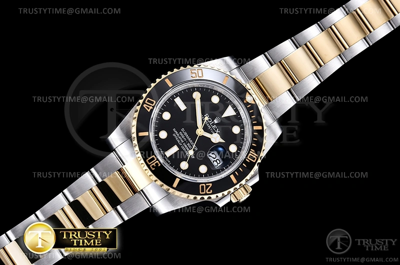 MiroTime Submariner 116613LN 904L YG SS Black ARF V3 A2824