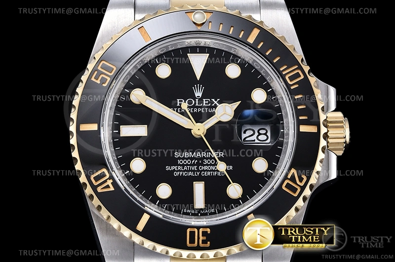 MiroTime Submariner 116613LN 904L YG SS Black ARF V3 A2824