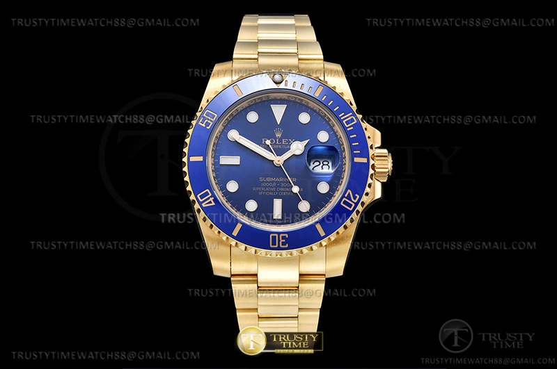 Submariner 116618LB Wrp 904 YG YG Blue KF VR3135