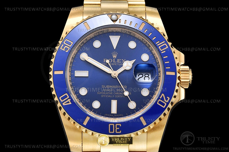 Submariner 116618LB Wrp 904 YG YG Blue KF VR3135