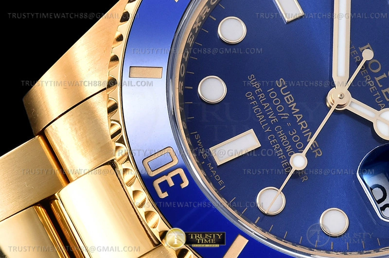 Submariner 116618LB Wrp 904 YG YG Blue KF VR3135