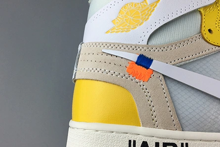 Lookalike 2019 AIR JORDAN 1 X OFF-WHITE NRG WHITE DARK POWDER YELLOW-CONE AQ0818-149 Practical 6483