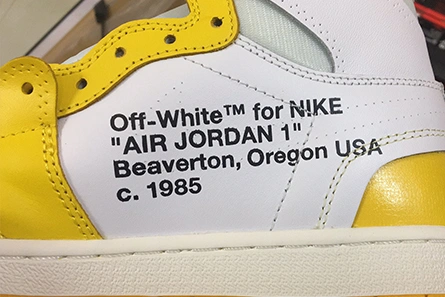 Lookalike 2019 AIR JORDAN 1 X OFF-WHITE NRG WHITE DARK POWDER YELLOW-CONE AQ0818-149 Practical 6483