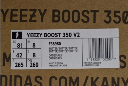 Pricetag-smart ADIDAS YEEZY 350 BOOST V2 BUTTER SHIPS  F36980 Durable 5668