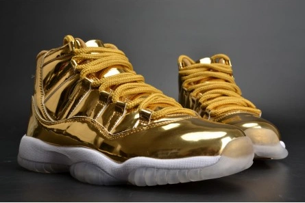 Designer inspired AIR JORDAN 11 RETRO P1NNACLE GOLD womens 378038-103 Reliable 5571