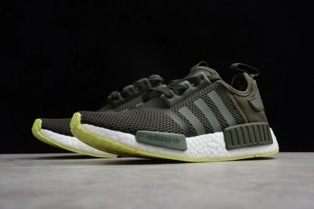 Deal-worthy Adidas  Mens NMD R1 Running shoes khaki green CQ2414 Soft 7979