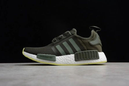 Adidas  Mens NMD R1 Running shoes khaki green CQ2414 Soft 7979