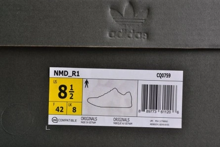 Luxury copy Adidas NMD R1 Core Black Grey White Two Reflective  MENS CQ0759 Durable 5325