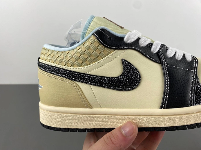 Replica Affordable 3395 Jordan 1 Low SE Coconut Milk Black Muslin HQ3437-101