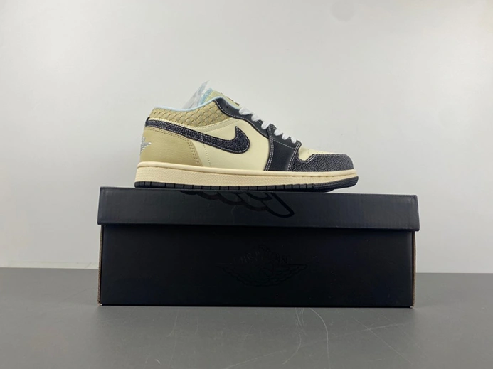 Replica Affordable 3395 Jordan 1 Low SE Coconut Milk Black Muslin HQ3437-101