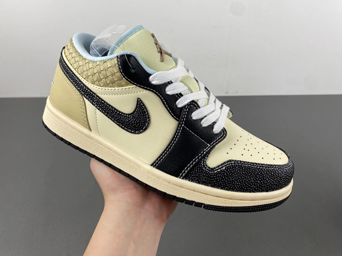Replica Affordable 3395 Jordan 1 Low SE Coconut Milk Black Muslin HQ3437-101