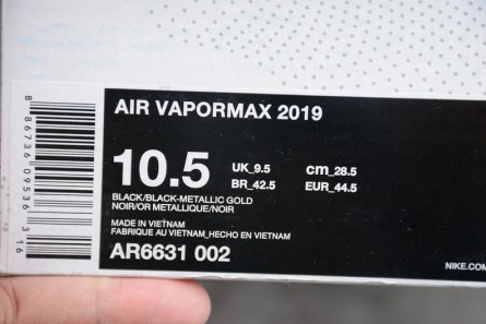 Inspired design Affordable 7562 Nike Air VaporMax 2019 Black Metallic Gold AR6631-002