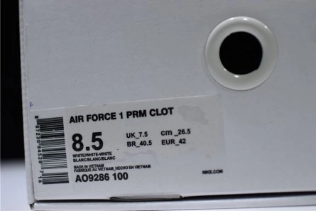 Master copy Air Force 1 Low CLOT 1WORLD (2018) - AO9286-100 Classic 3457