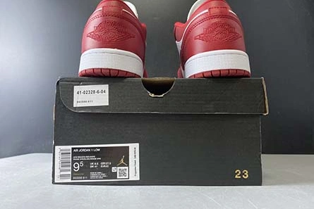Close-to-original Air Jordan 1 Low GYM RED GYM RED-WHITE 553558-611 Cozy 841
