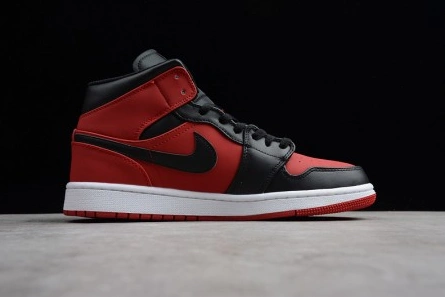 Parallel design Air Jordan 1 Mid Gym Red Black 554724-610 Soft 1556