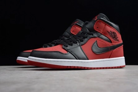Parallel design Air Jordan 1 Mid Gym Red Black 554724-610 Soft 1556