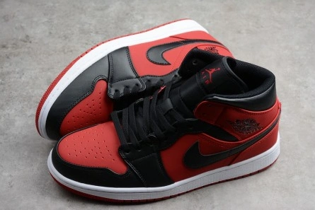 Parallel design Air Jordan 1 Mid Gym Red Black 554724-610 Soft 1556