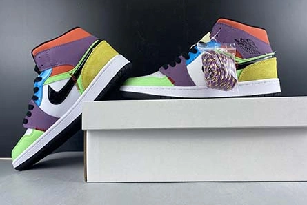 Reproduction Air Jordan 1 Mid “Multicolor” CW1140 100 Comfortable 2708