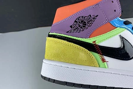Reproduction Air Jordan 1 Mid “Multicolor” CW1140 100 Comfortable 2708