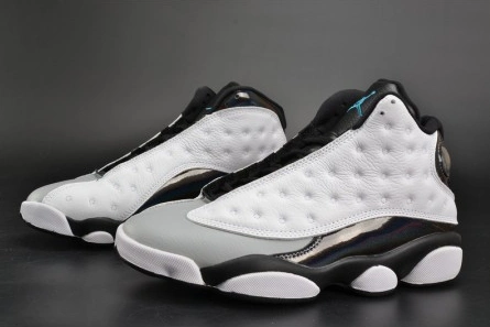 Replica Air Jordan 13 Retro “Barons Hologram” white grey mens 414571-115 Durable 3676