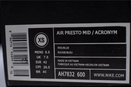 Marked-down Air Presto Mid acronym 