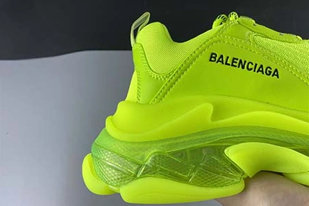 Accessible luxury BALENCIAGA TRIPLE S CLEAR SOLE L.FREE DOU.FOAM NOT WASHED SO FLUO YELLOW 541624 W2FF1 5842 Bold 7112