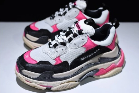 Cost-effective Balenciaga 17Fw Triple S Black Pink Women Sneaker 483523-W06E3-8080 Sophisticated 8416