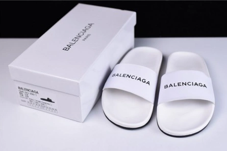 Designer inspired Balenciaga Logo leather slip-on sandals 72ZE-C329 Breathable 4659