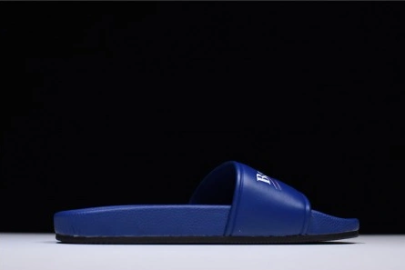 Top-grade copy Balenciaga Logo leather slip-on sandals blue 500578 WAM00 4045 Versatile 6720