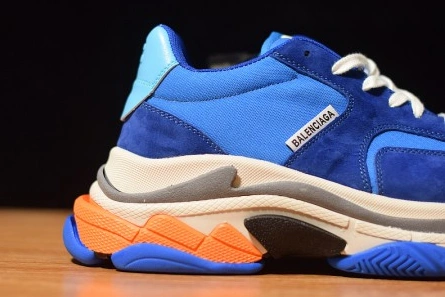Fair-priced Balenciaga Triple S Blue Orange 483565 W06E1 1022 Durable 8594