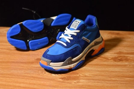 Fair-priced Balenciaga Triple S Blue Orange 483565 W06E1 1022 Durable 8594