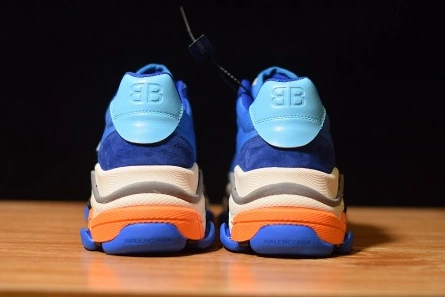 Fair-priced Balenciaga Triple S Blue Orange 483565 W06E1 1022 Durable 8594