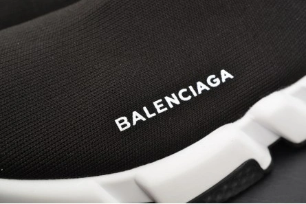 Fashion duplicate BestValue 3190 Balenciaga Stretch Mesh High Top Sneaker Black White 454485 W05G0