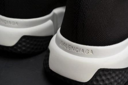 Fashion duplicate BestValue 3190 Balenciaga Stretch Mesh High Top Sneaker Black White 454485 W05G0