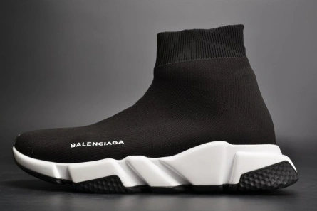 BestValue 3190 Balenciaga Stretch Mesh High Top Sneaker Black White 454485 W05G0