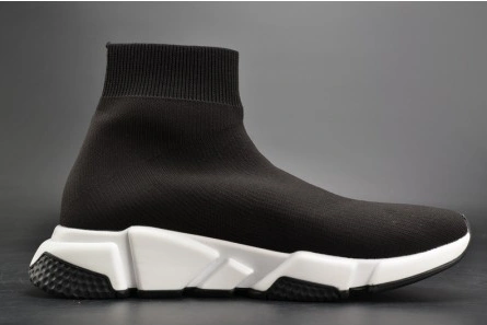 Fashion duplicate BestValue 3190 Balenciaga Stretch Mesh High Top Sneaker Black White 454485 W05G0