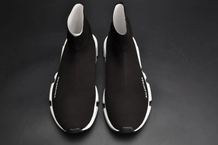 Fashion duplicate BestValue 3190 Balenciaga Stretch Mesh High Top Sneaker Black White 454485 W05G0